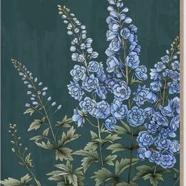 Delphinium Typoflora Card