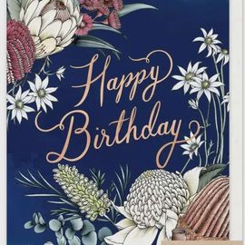 Happy Birthday Native Blue Card 