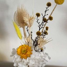 Yellow Bud Vase Preserved Arrangement 