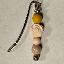 Rose Beaded Bookmark