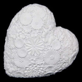 White Ceramic Heart Large