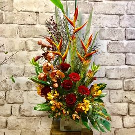 Autumn Cymbidium Arrangement