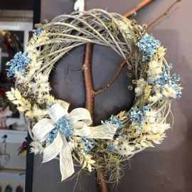 Baby Blue Christmas Wreath 