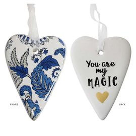 You Are My Magic Ceramic Indigo Heart