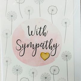 With Sympathy Pink Card