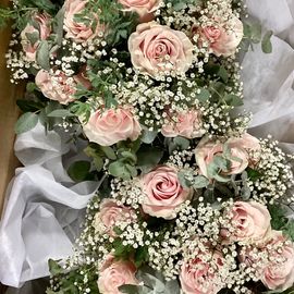 Pink Rose Bridesmaids Bouquets
