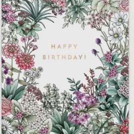 Flower Fields Birthday Card