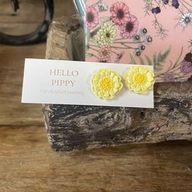 Yellow Flower Handcrafted Earrings 