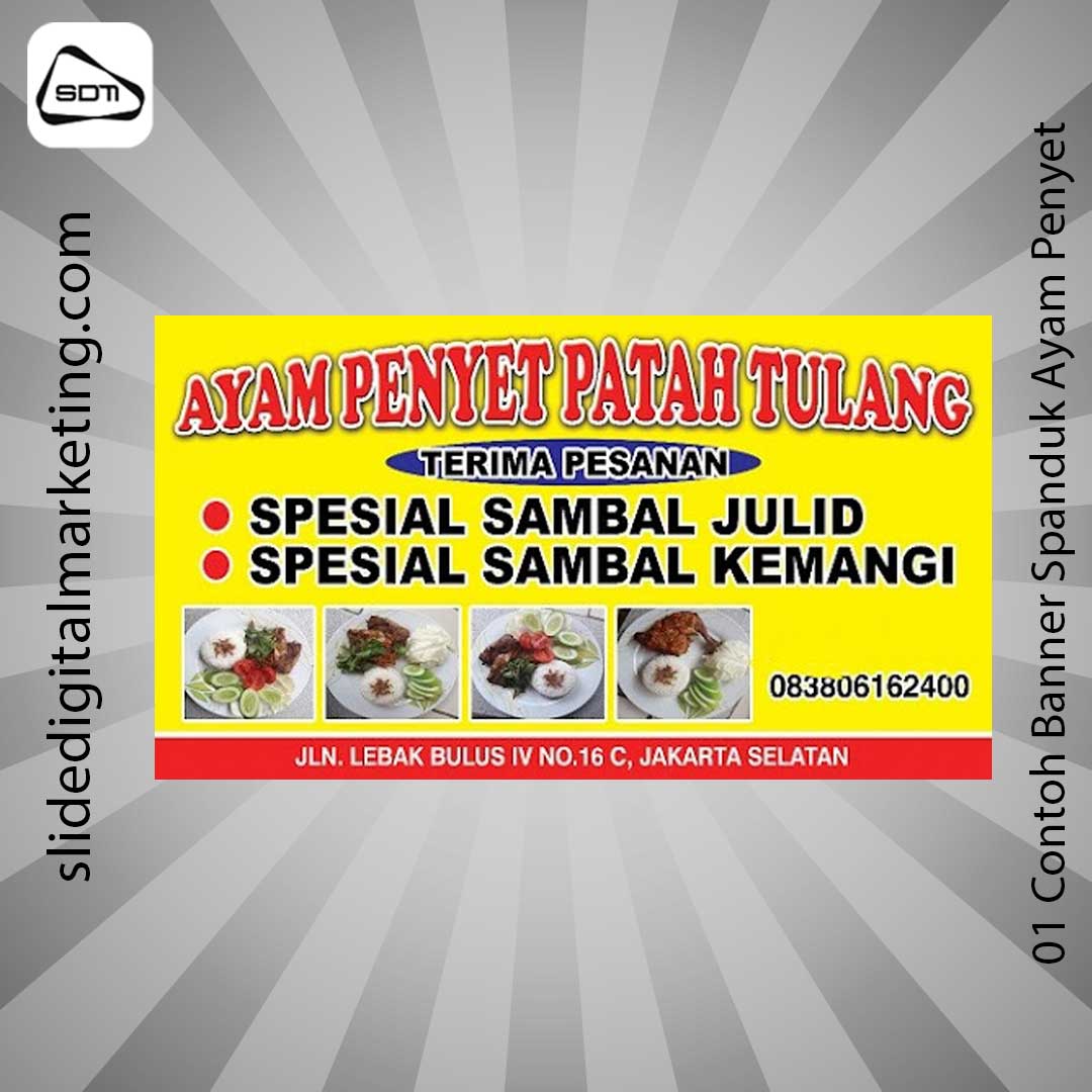Contoh Banner Spanduk Ayam Penyet