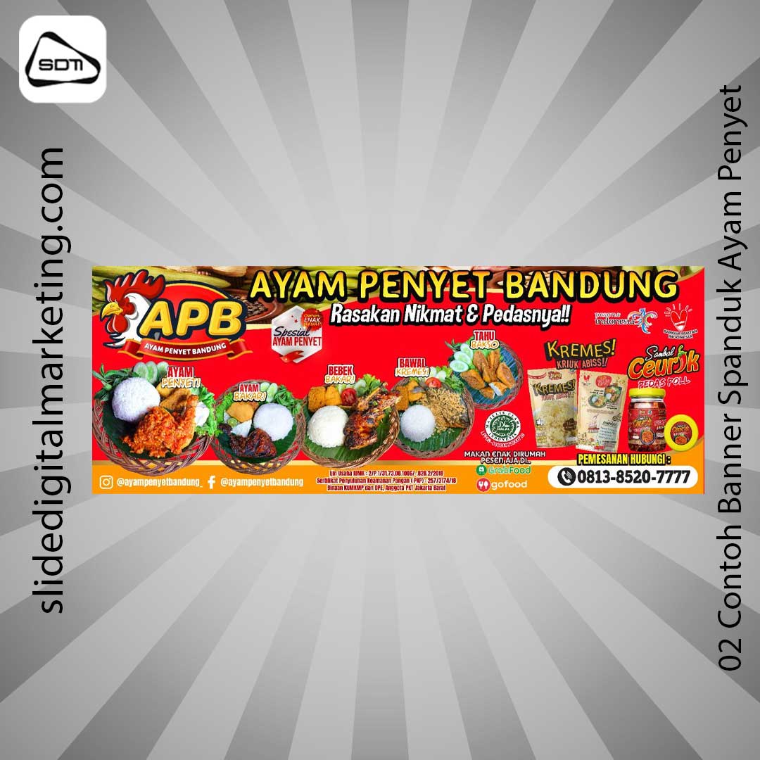Contoh Banner Spanduk Ayam Penyet