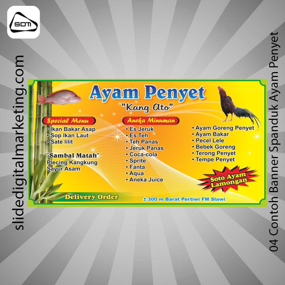 Contoh Banner Spanduk Ayam Penyet