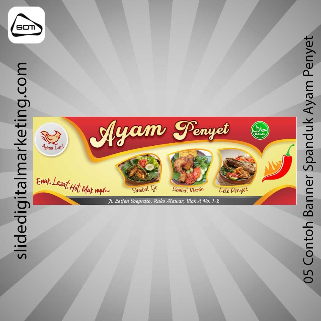Contoh Banner Spanduk Ayam Penyet