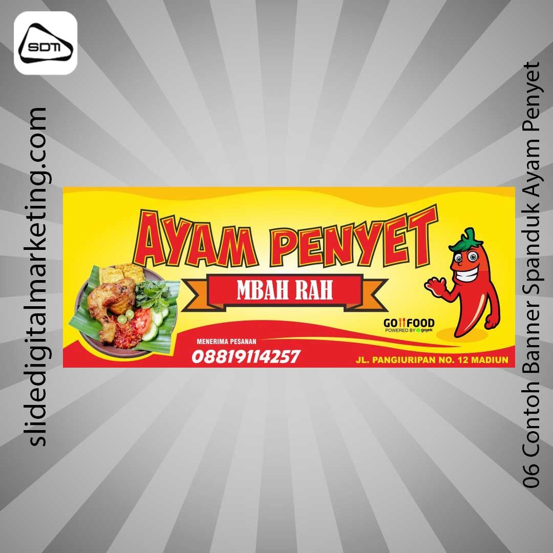 Contoh Banner Spanduk Ayam Penyet