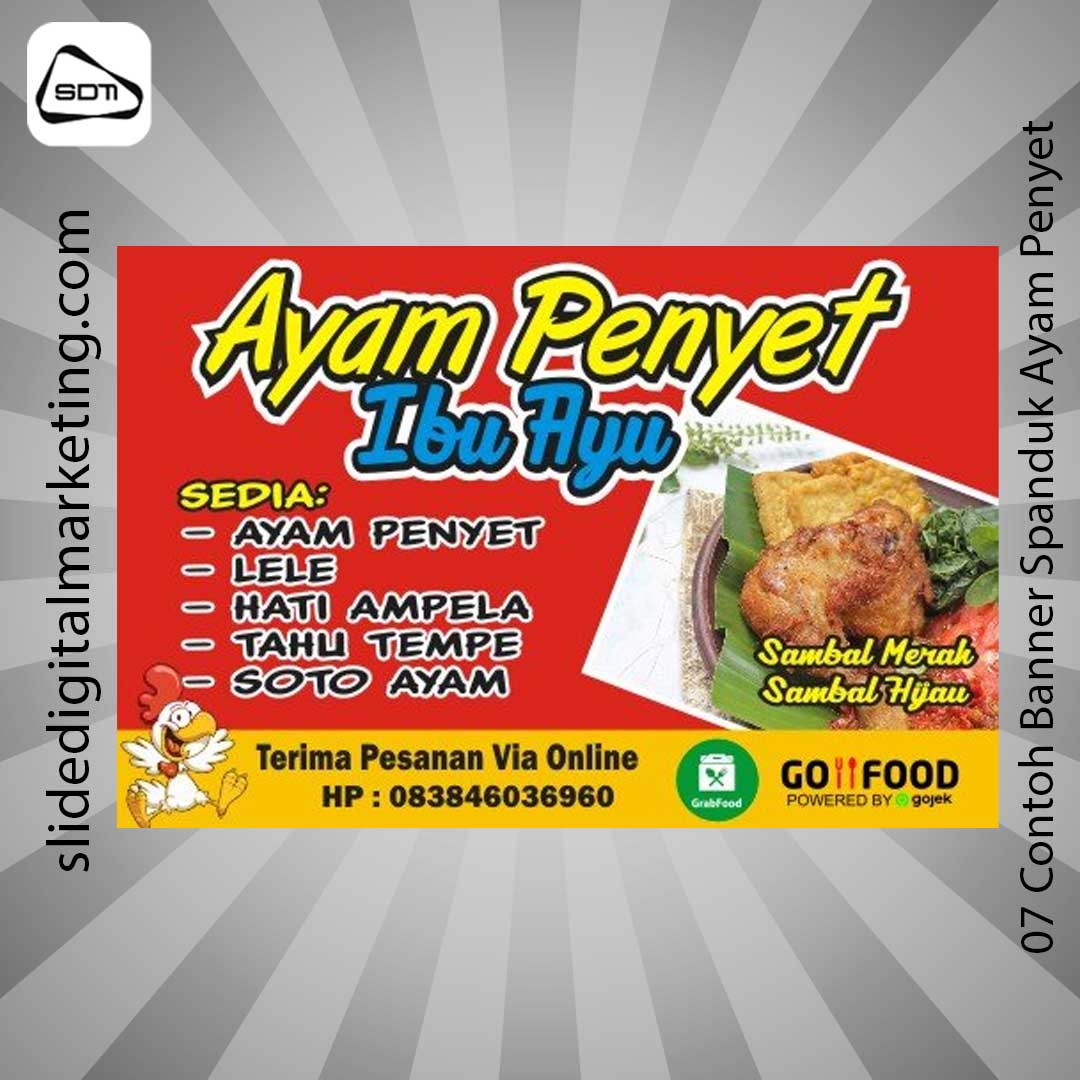 Contoh Banner Spanduk Ayam Penyet