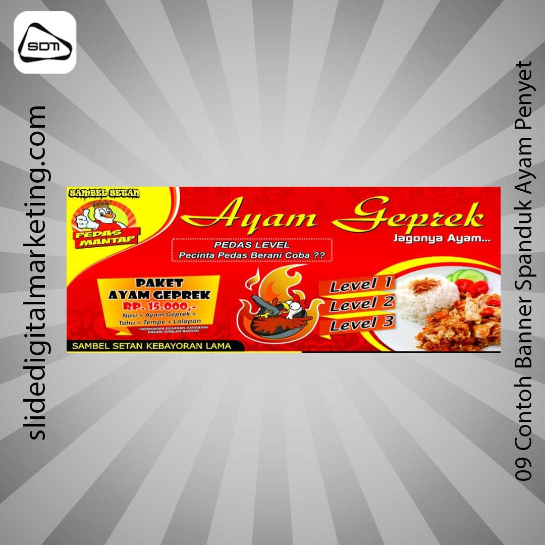 Contoh Banner Spanduk Ayam Penyet