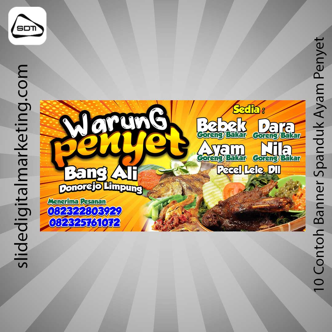 Contoh Banner Spanduk Ayam Penyet