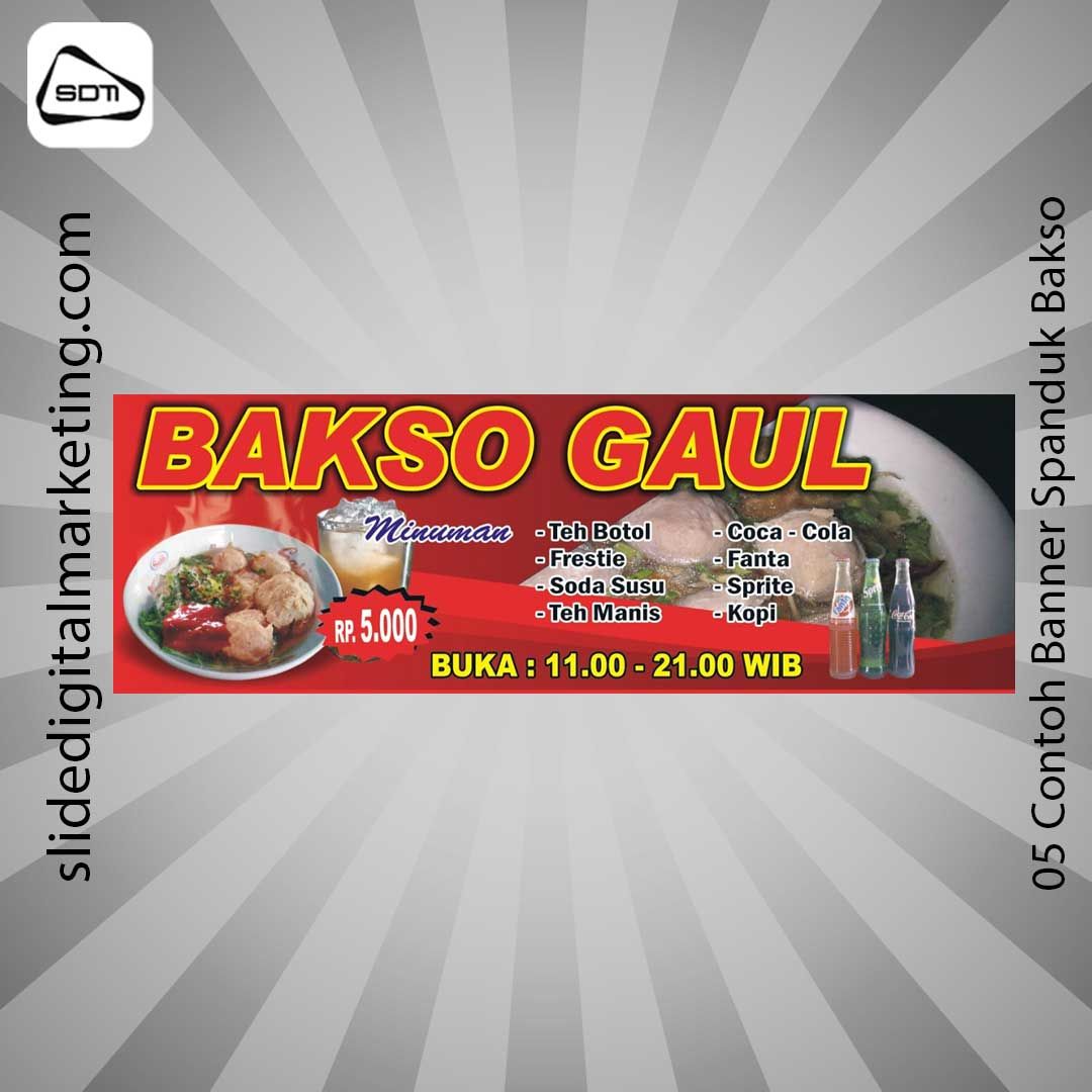 Contoh Banner Spanduk Bakso