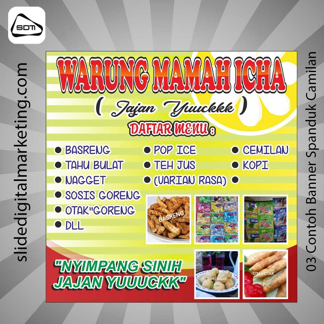 Contoh Banner Spanduk Camilan