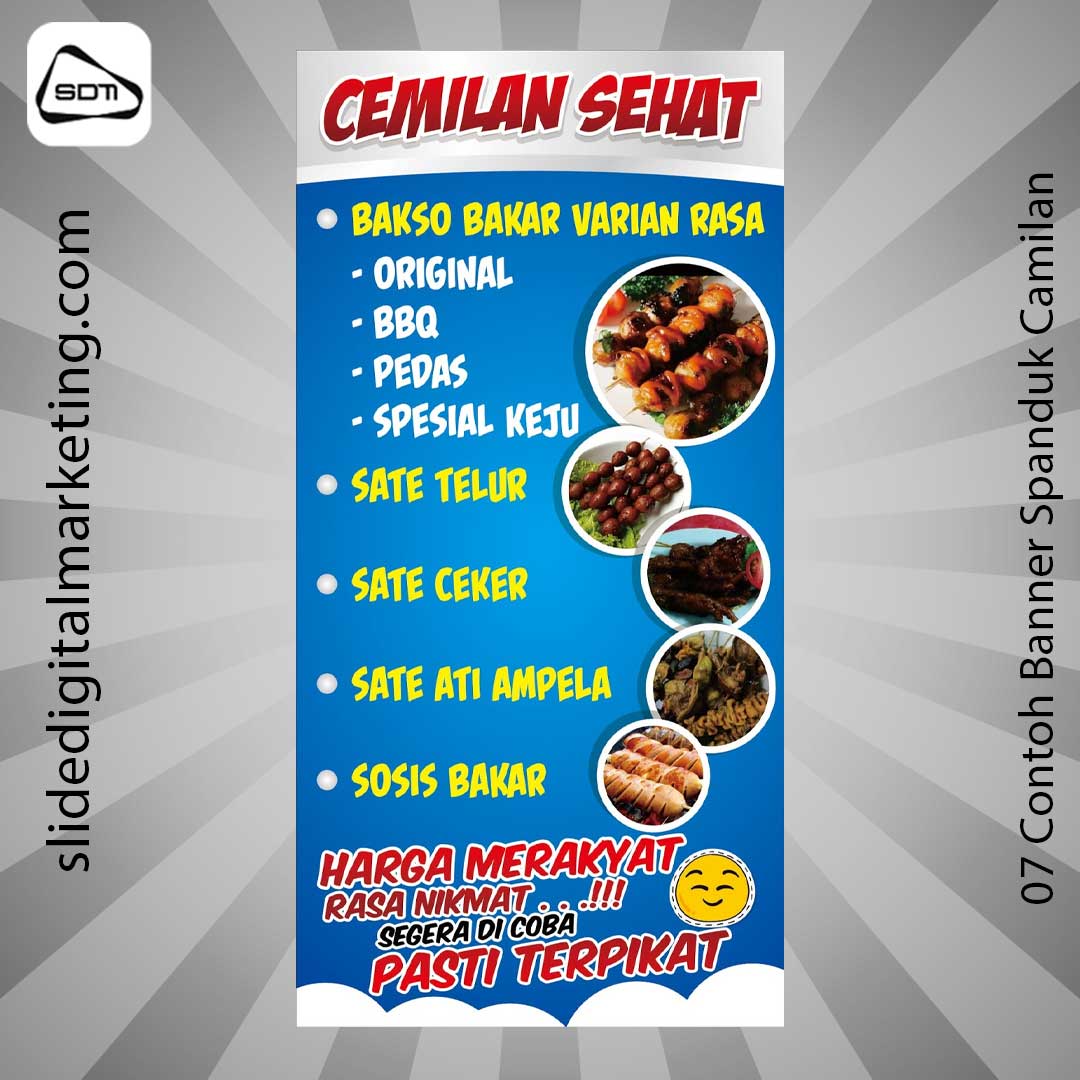 Contoh Banner Spanduk Camilan