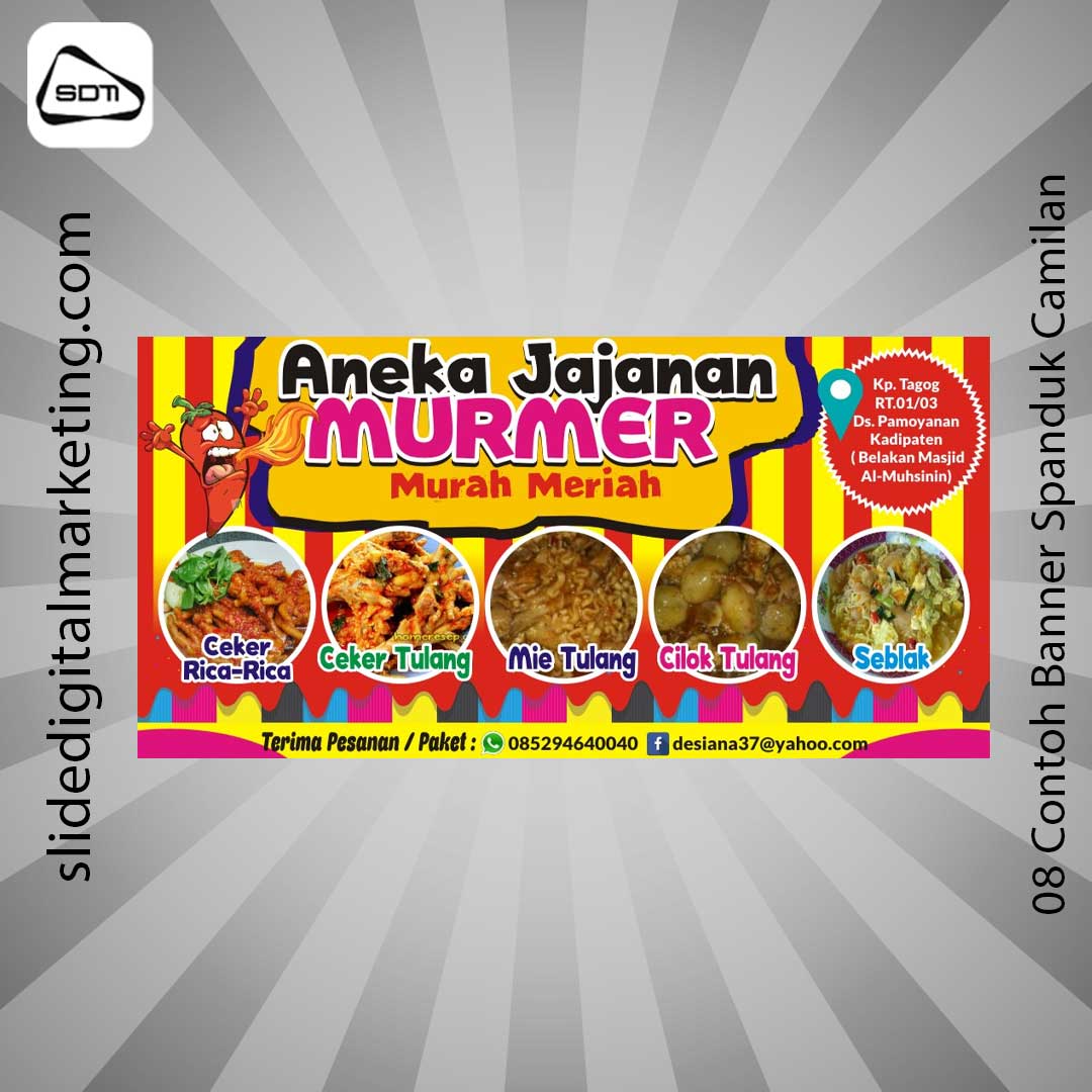 Contoh Banner Spanduk Camilan