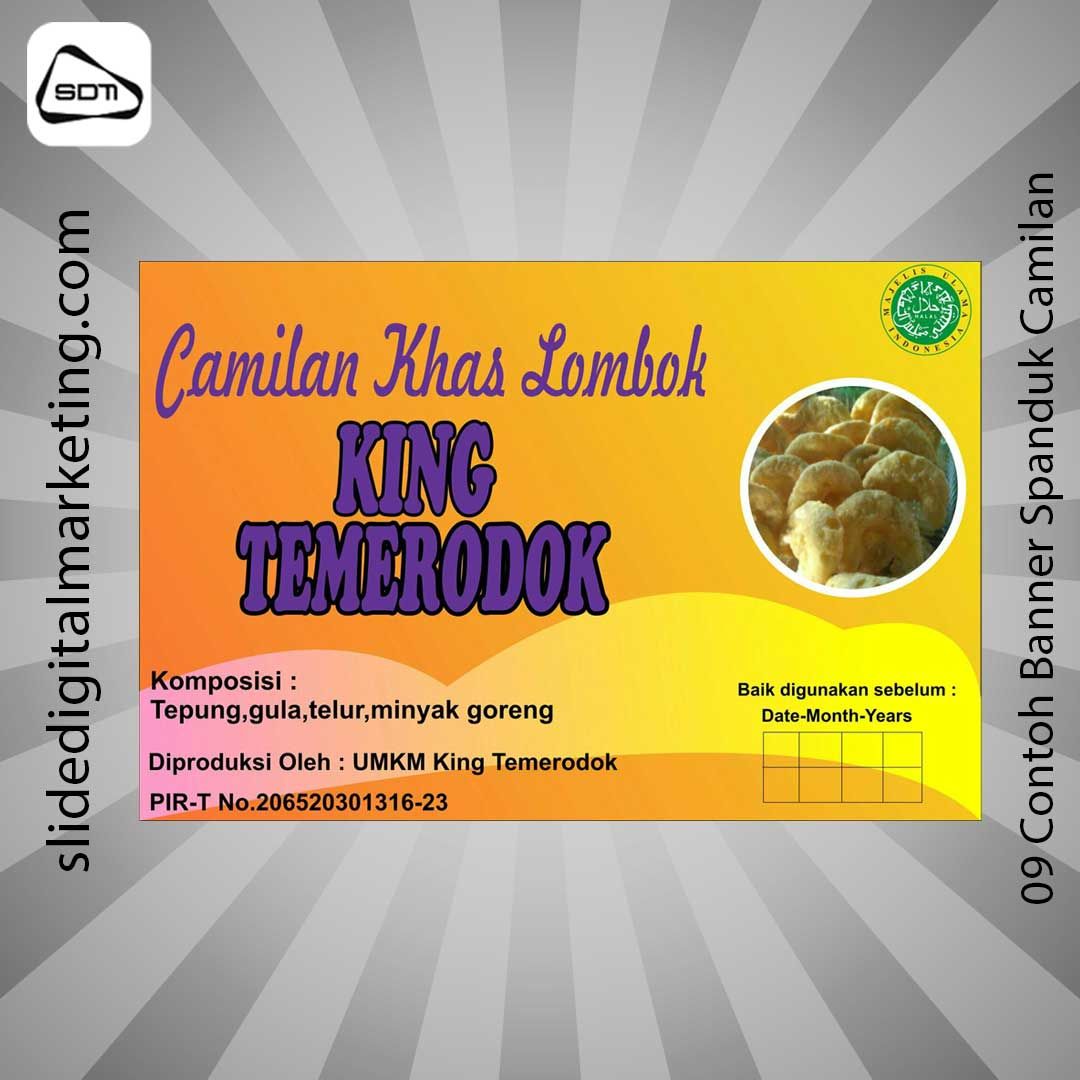 Contoh Banner Spanduk Camilan