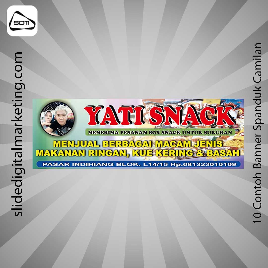 Contoh Banner Spanduk Camilan