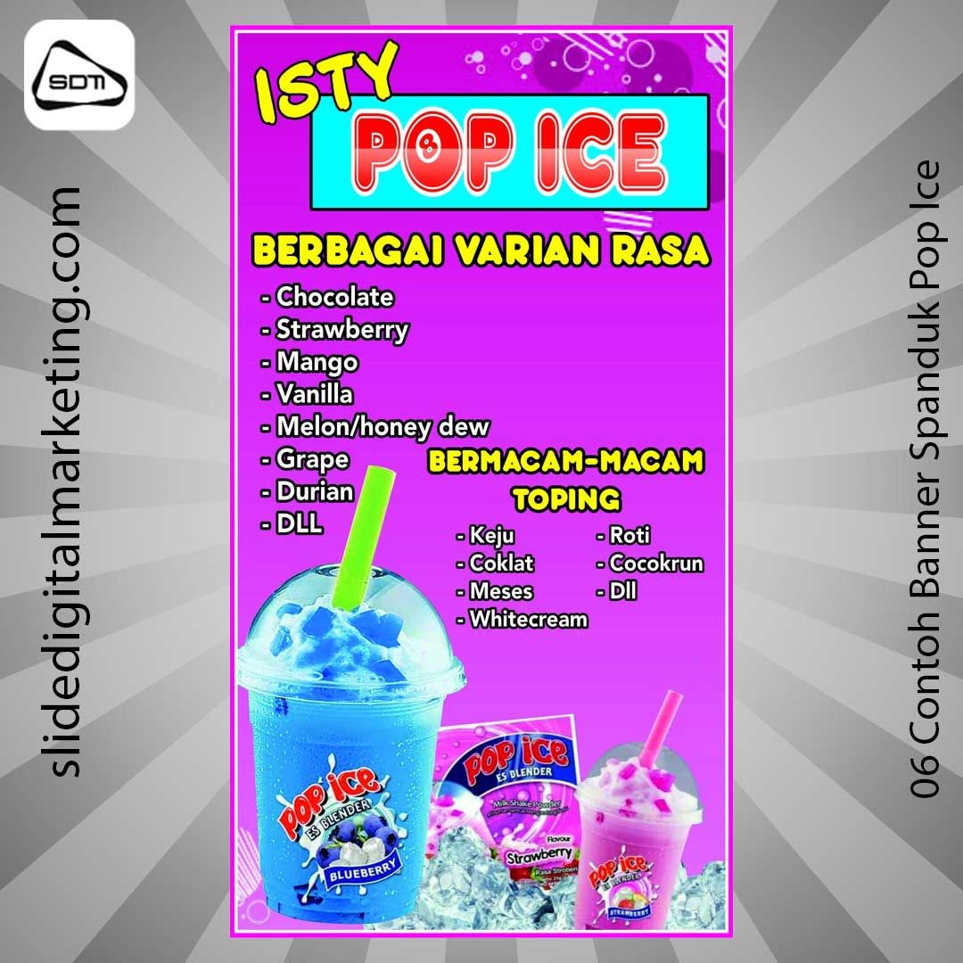 Contoh Banner Spanduk Pop Ice