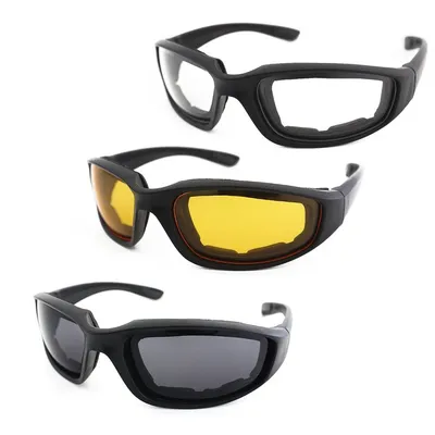 surpassme Motorcycle Riding Goggles 3-Pair Set