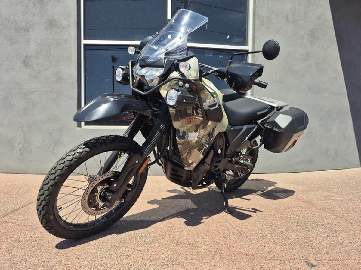 2025 Kawasaki KLR650 Adventure ABS Cypher Camo Beige