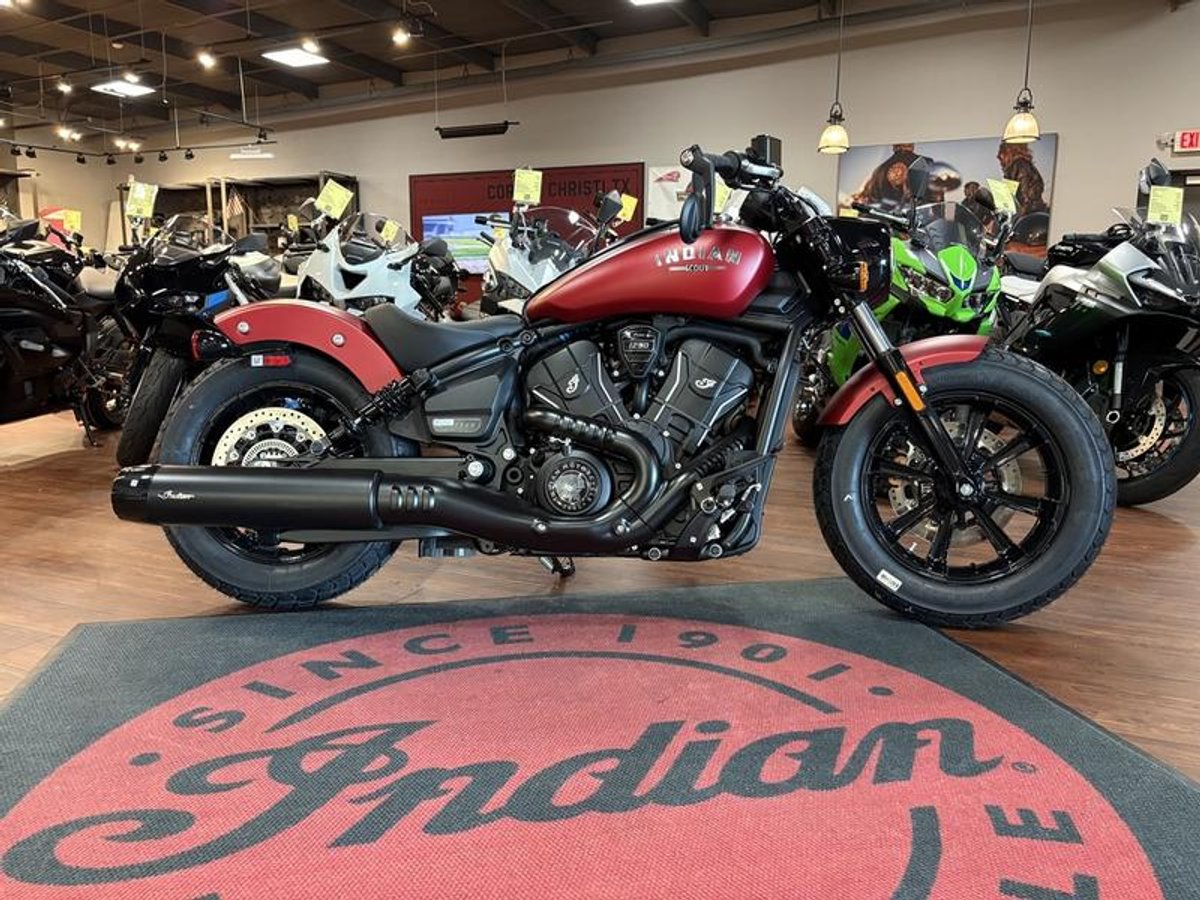 2025 Indian Motorcycle Scout Bobber Limited +Tech Sunset Red Smoke