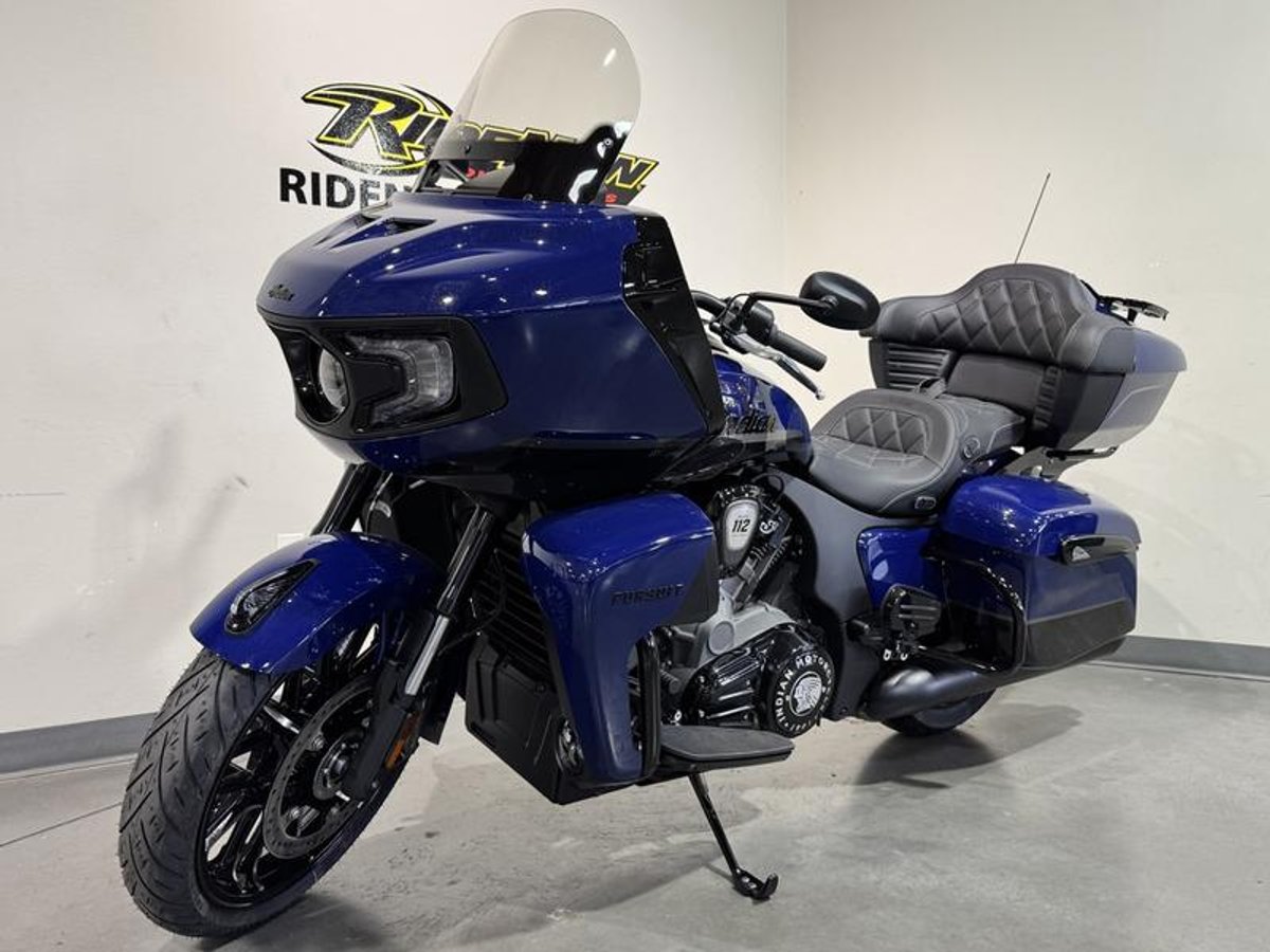 2025 Indian Motorcycle Pursuit Dark Horse 112 Springfield Blue Vivid Crystal with Black Vivid