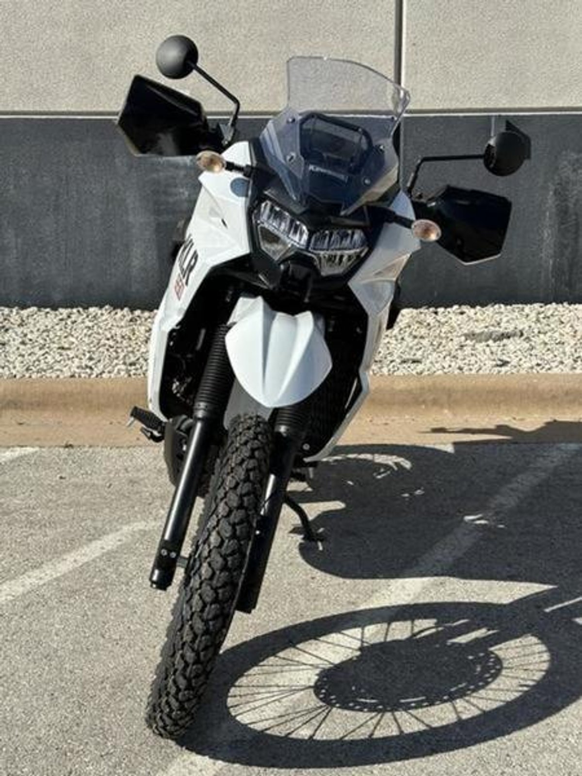 2025 Kawasaki KLR650 S Pearl Crystal White/Metallic Carbon Gray