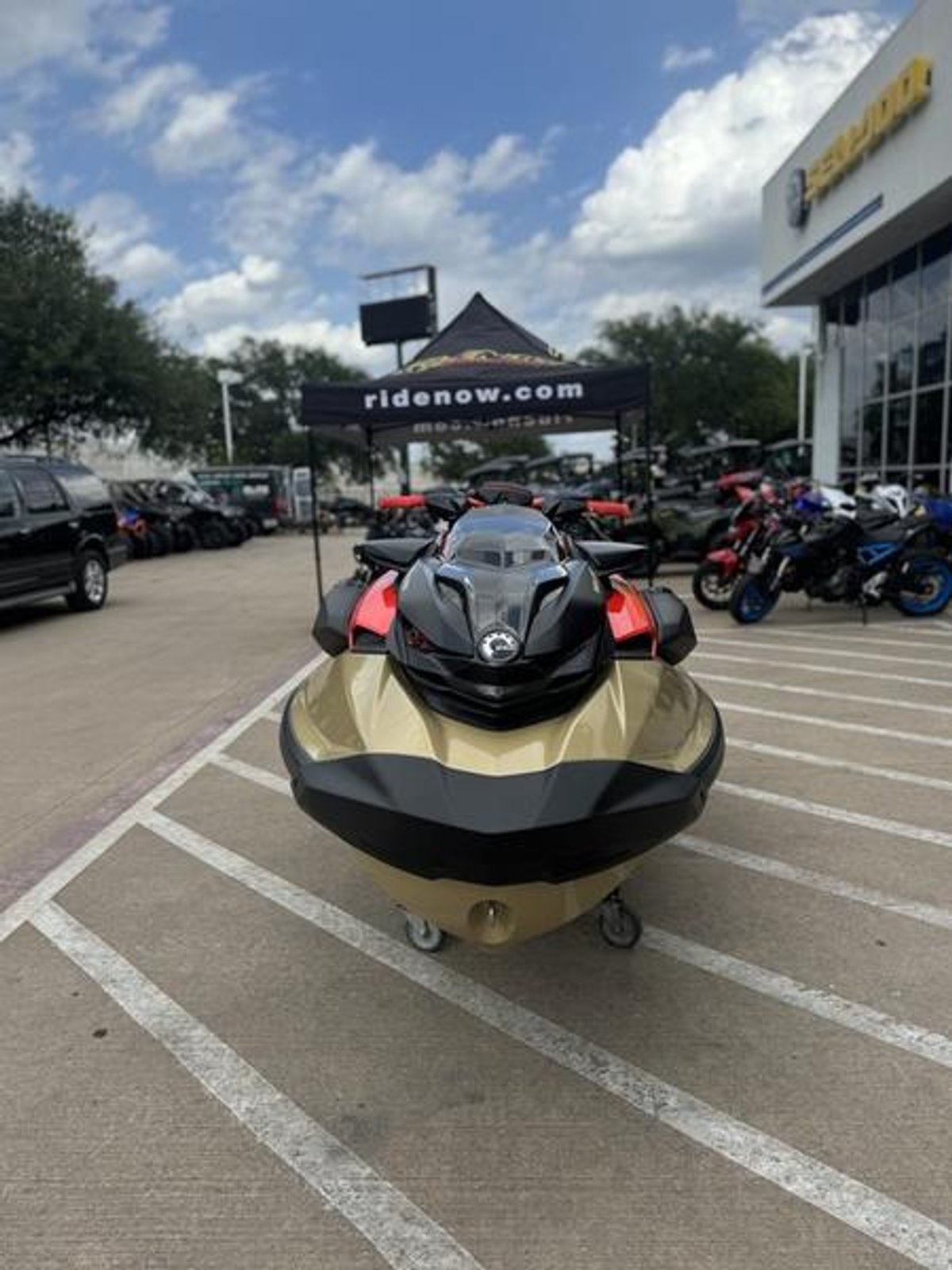 2025 Sea-Doo RXP-X 325 Tech, BRP Premium A, iBR Metallic Tan / Lava Red
