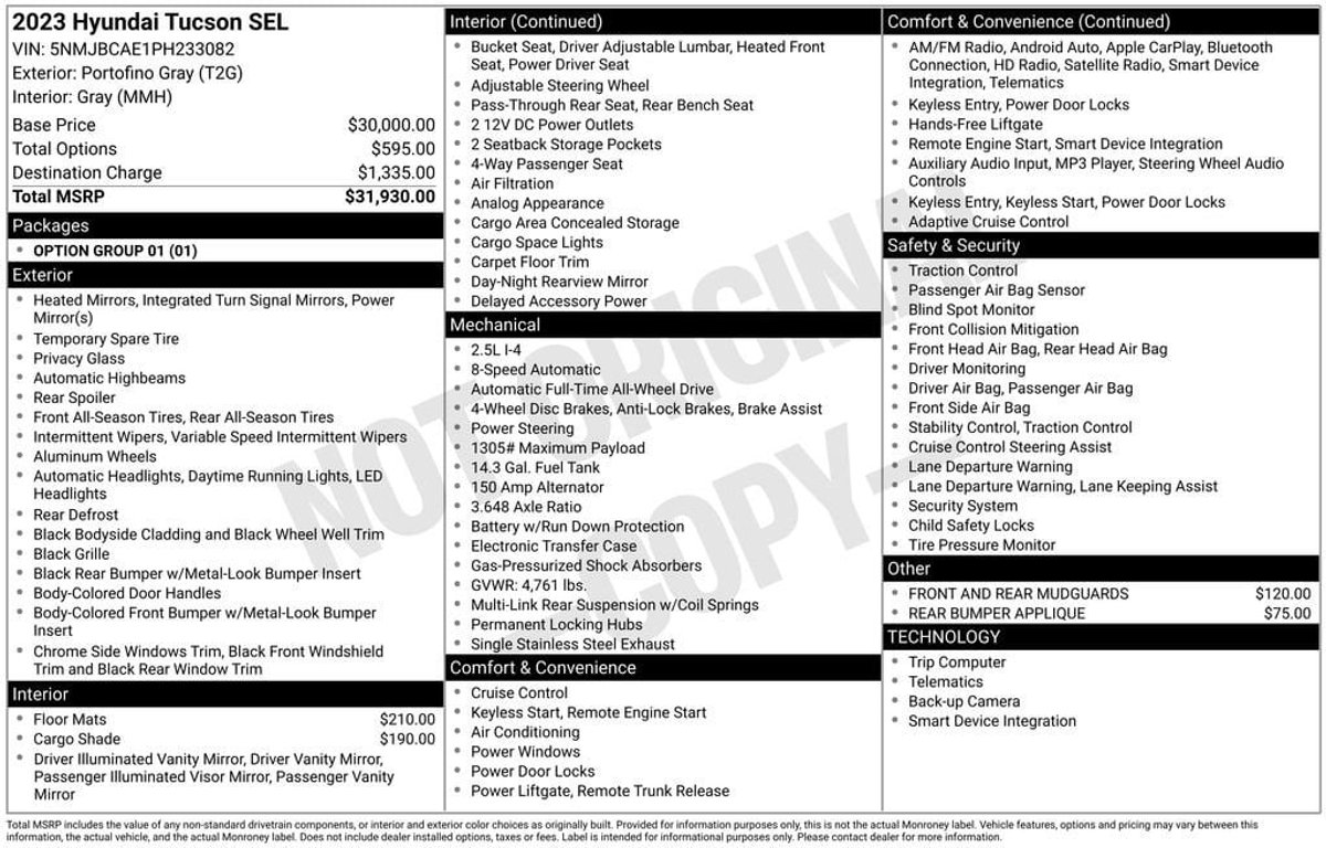 2023 Hyundai Tucson SEL