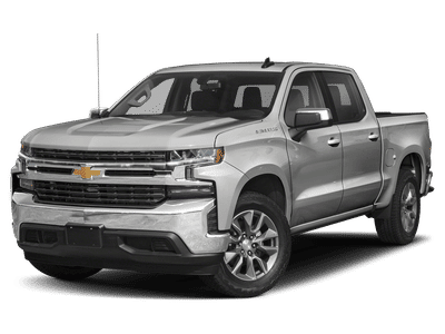 2019 Chevrolet Silverado 1500 LT in Silver Ice Metallic — front three-quarter view