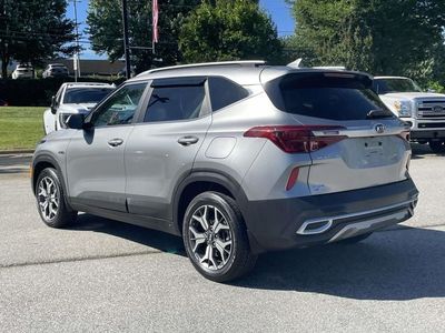 2021 Kia Seltos — rear three-quarter view