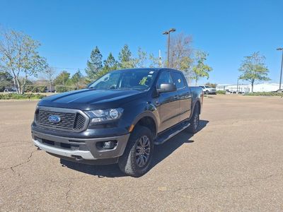 2021 Ford Ranger XLT in Shadow Black — front three-quarter view