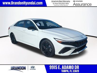 2026 Hyundai ELANTRA SEL Sport in White — front three-quarter view
