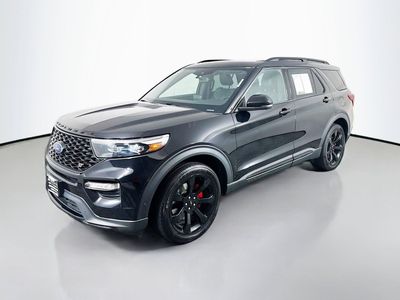 2020 Ford Explorer — rear three-quarter view