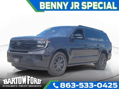 2025 Ford Expedition Max Platinum in Gray Metallic — front three-quarter view