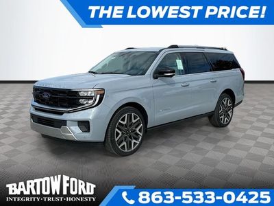 2026 Ford Expedition Max Platinum in Gray Metallic — front three-quarter view