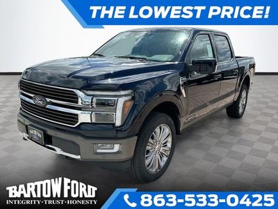 2026 Ford F-150 King Ranch 4WD SUPERCREW in Blue Metallic — front three-quarter view