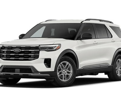 2026 Ford Explorer Active in Star White Metallic Tri-Coat — front three-quarter view