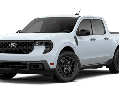 2026 Ford Maverick XLT in White Metallic — front three-quarter view