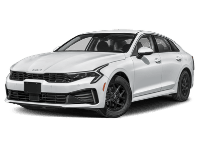 2026 Kia K5 LXS in White — front three-quarter view