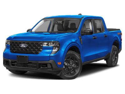 2026 Ford Maverick XLT in Velocity Blue — front three-quarter view