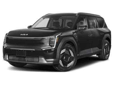 2026 Kia EV9 Wind in Ebony Black — front three-quarter view