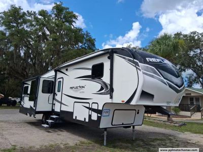 2020 Grand Design 337RLS — front three-quarter view