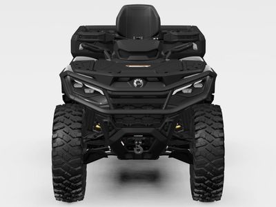 2026 Can-Am Outlander MAX 6x6 Backcountry 1000R in Stealth Black — front three-quarter view