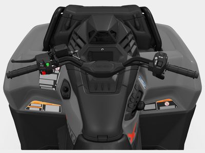 2026 Can-Am Outlander X MR 700 in Granite Grey — front three-quarter view